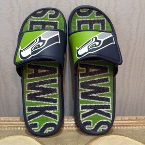 FOCO Seattle Seahawks NFL Unisex Gel Slides Flip Flops Sandals Sz S M:7/8 W:8/9